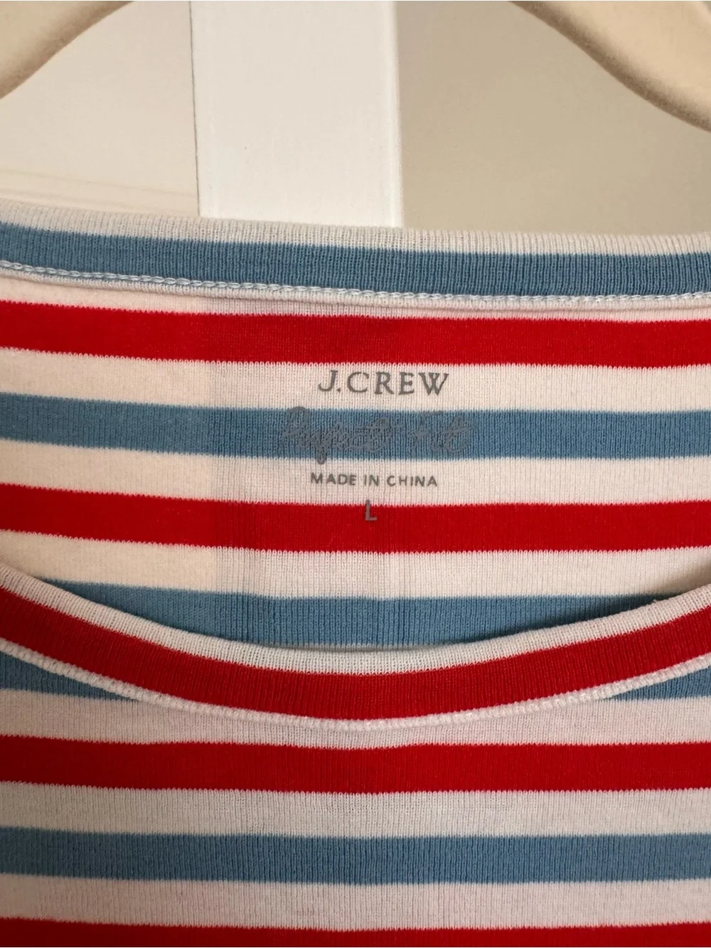 J.Crew Women’s Striped Crew Neck Tee Size L